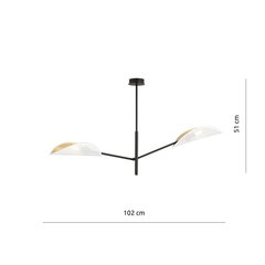 Emibig светильник Vene 2 White/Gold цена и информация | Потолочный светильник, 38 x 38 x 24 см | hansapost.ee