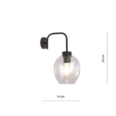 Светильник Emibig Lukka K1 Black/Transparent цена и информация | Настенные светильники | hansapost.ee
