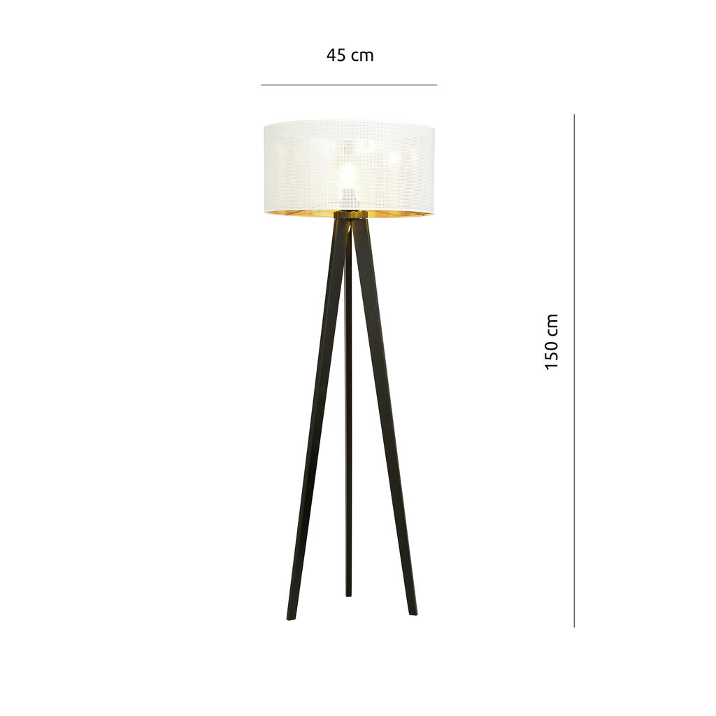 Emibig põrandalamp Aston LP1 White/Gold hind ja info | Põrandalambid | hansapost.ee