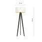 Emibig põrandalamp Aston LP1 White/Gold hind ja info | Põrandalambid | hansapost.ee