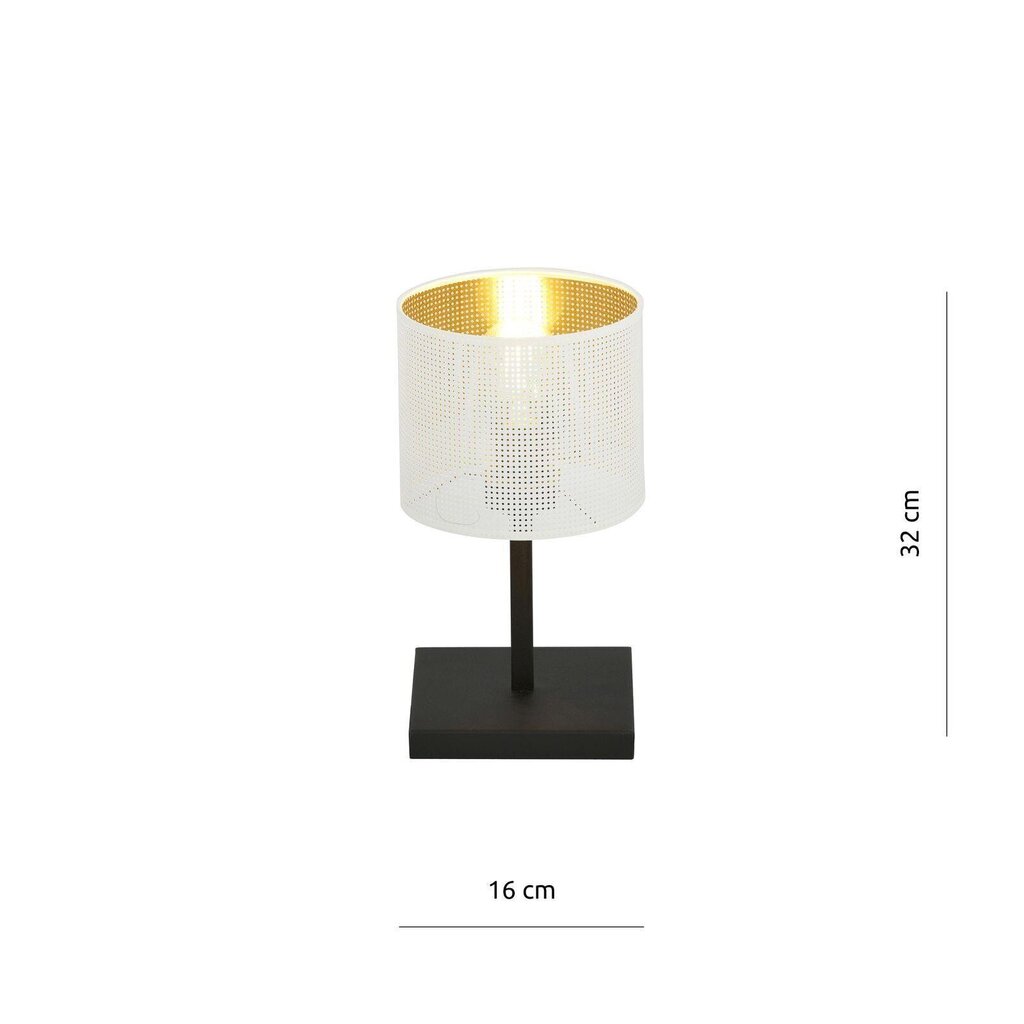 Emibig lauavalgusti Jordan LN1 White/Gold цена и информация | Laualambid | hansapost.ee