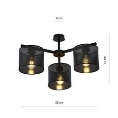 Светильник Emibig Jordan 3 Black цена и информация | Потолочные светильники | hansapost.ee
