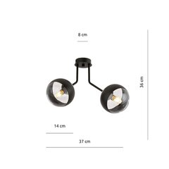 Emibig светильник Nova 2 Black/Stripe цена и информация | Потолочные светильники | hansapost.ee