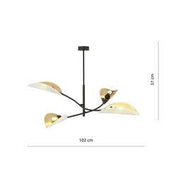 Emibig светильник Lotus 4 White/Gold цена и информация | Люстры | hansapost.ee