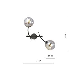Emibig светильник Hunter K2 Black/Grafit цена и информация | Настенный светильник Конусы | hansapost.ee