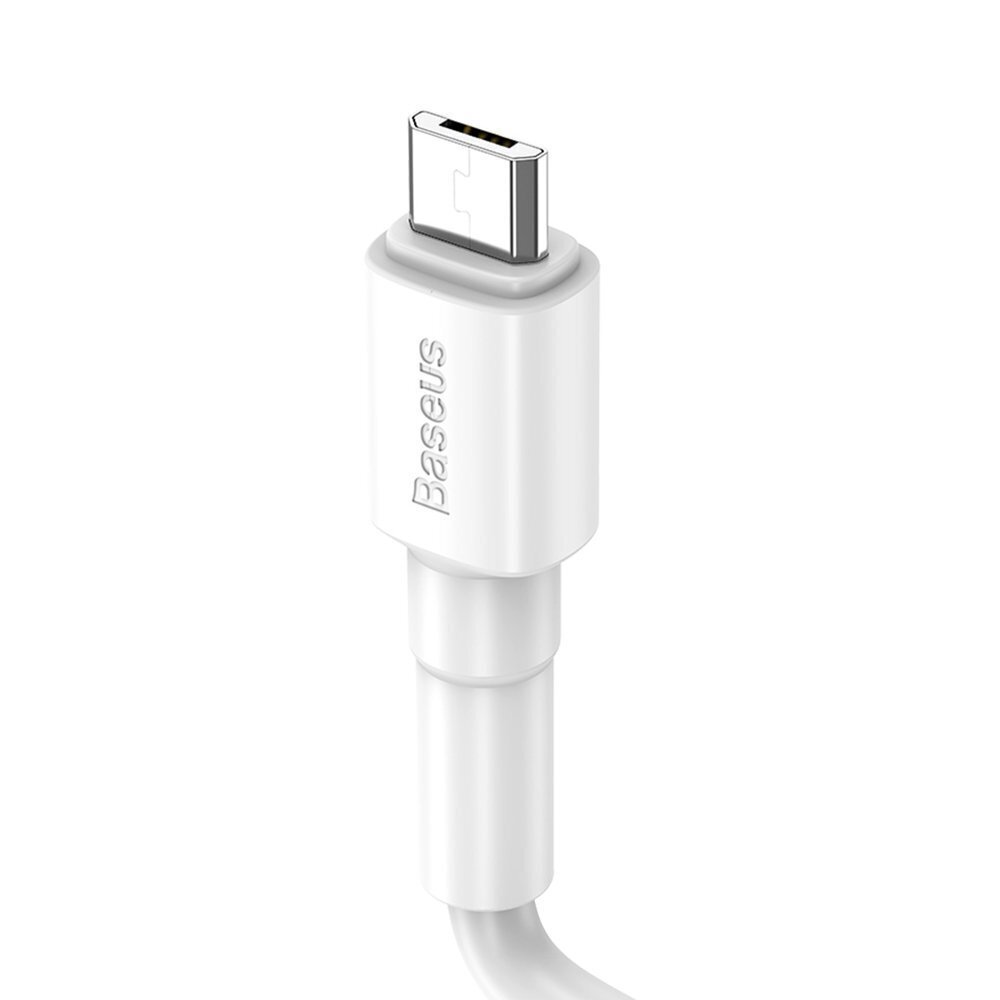 Laadimisjuhe Baseus Mini USB to Micro 2.4A 1m valge CAMSW-02 hind ja info | Mobiiltelefonide kaablid | hansapost.ee