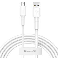 USB кабель Baseus Mini USB to Micro 2.4A 1m, белый цена и информация | Кабели для телефонов | hansapost.ee