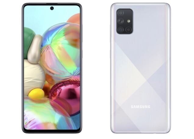 Mobiiltelefon Samsung Galaxy A71 128GB, Dual SIM, Hõbedane hind ja info | Telefonid | hansapost.ee