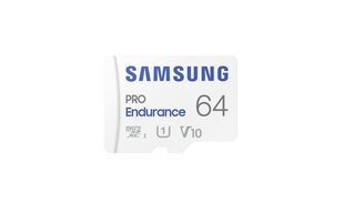 Samsung Pro Endurance 64GB microSDXC™ kaart+SD-adapter (MB-MJ64KA/EU) hind ja info | Mälukaardid mobiiltelefonidele | hansapost.ee