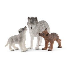 Фигурки Мать волчица и волчата Schleich Wild Life цена и информация | Игрушки для мальчиков | hansapost.ee