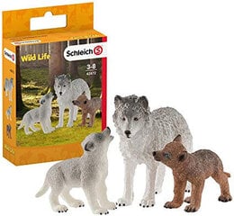 Фигурки Мать волчица и волчата Schleich Wild Life цена и информация | Игрушки для мальчиков | hansapost.ee