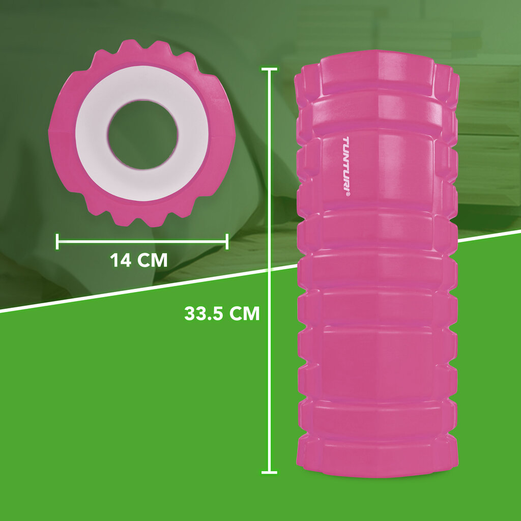 Massaažisilinder Tunturi Yoga 33 cm, roosa hind ja info | Massaažikaubad | hansapost.ee