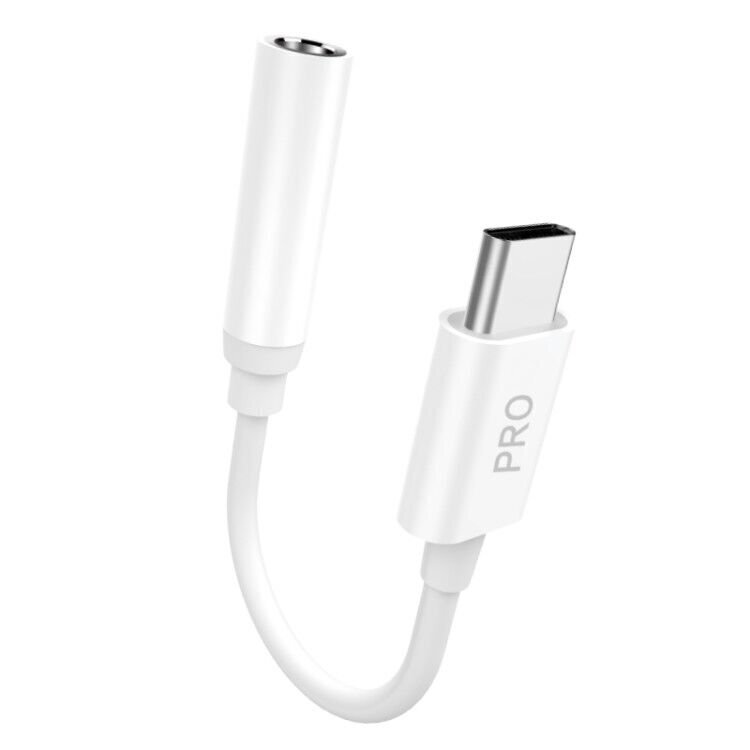 Adapter Dudao Converter L16CPro USB C Type 3,5 mm, valge hind ja info | Mobiiltelefonide kaablid | hansapost.ee