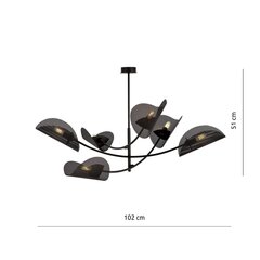 Lamp Emibig Gladio 6 Black цена и информация | Люстры | hansapost.ee