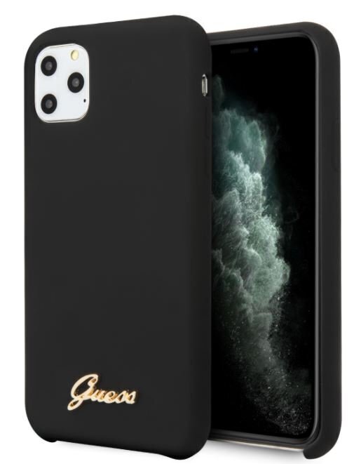 Guess Silicone Vintage Cover for Apple iPhone 11 Pro Black цена и информация | Telefonide kaitsekaaned ja -ümbrised | hansapost.ee