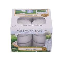 Lõhnavad teeküünlad Yankee Candle Clean Cotton 12 tk., 9.8 g цена и информация | Свечи, подсвечники | hansapost.ee