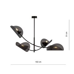Lamp Emibig Gladio 4 Black цена и информация | Люстры | hansapost.ee