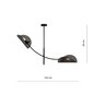 Lamp Emibig Gladio 2 Black цена и информация | Rippvalgustid | hansapost.ee