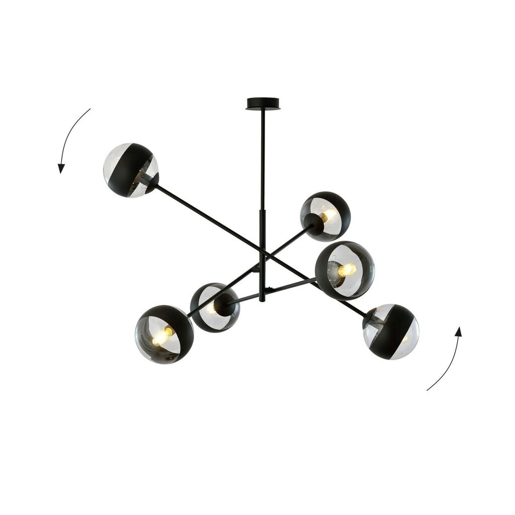 Lamp Emibig Linear 6 Black/Stripe hind ja info | Rippvalgustid | hansapost.ee