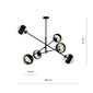 Lamp Emibig Linear 6 Black/Stripe hind ja info | Rippvalgustid | hansapost.ee