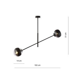 Lamp Emibig Linear 2 Black/Stripe hind ja info | Rippvalgustid | hansapost.ee