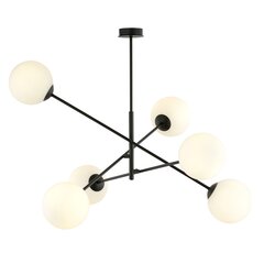 Lamp Emibig Linear 6 Black/Opal цена и информация | Люстры | hansapost.ee