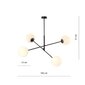 Lamp Emibig Linear 4 Black/Opal цена и информация | Rippvalgustid | hansapost.ee