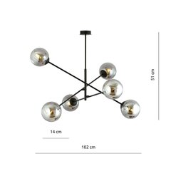 Lamp Emibig Linear 6 Black/Grafit hind ja info | Rippvalgustid | hansapost.ee