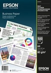 Epson Business Paper 500 sheets Printer, White, A4, 80 g hind ja info | Vihikud, märkmikud ja paberikaubad | hansapost.ee