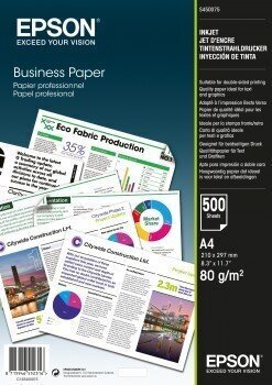Epson Business Paper 500 sheets Printer, White, A4, 80 g цена и информация | Vihikud, märkmikud ja paberikaubad | hansapost.ee
