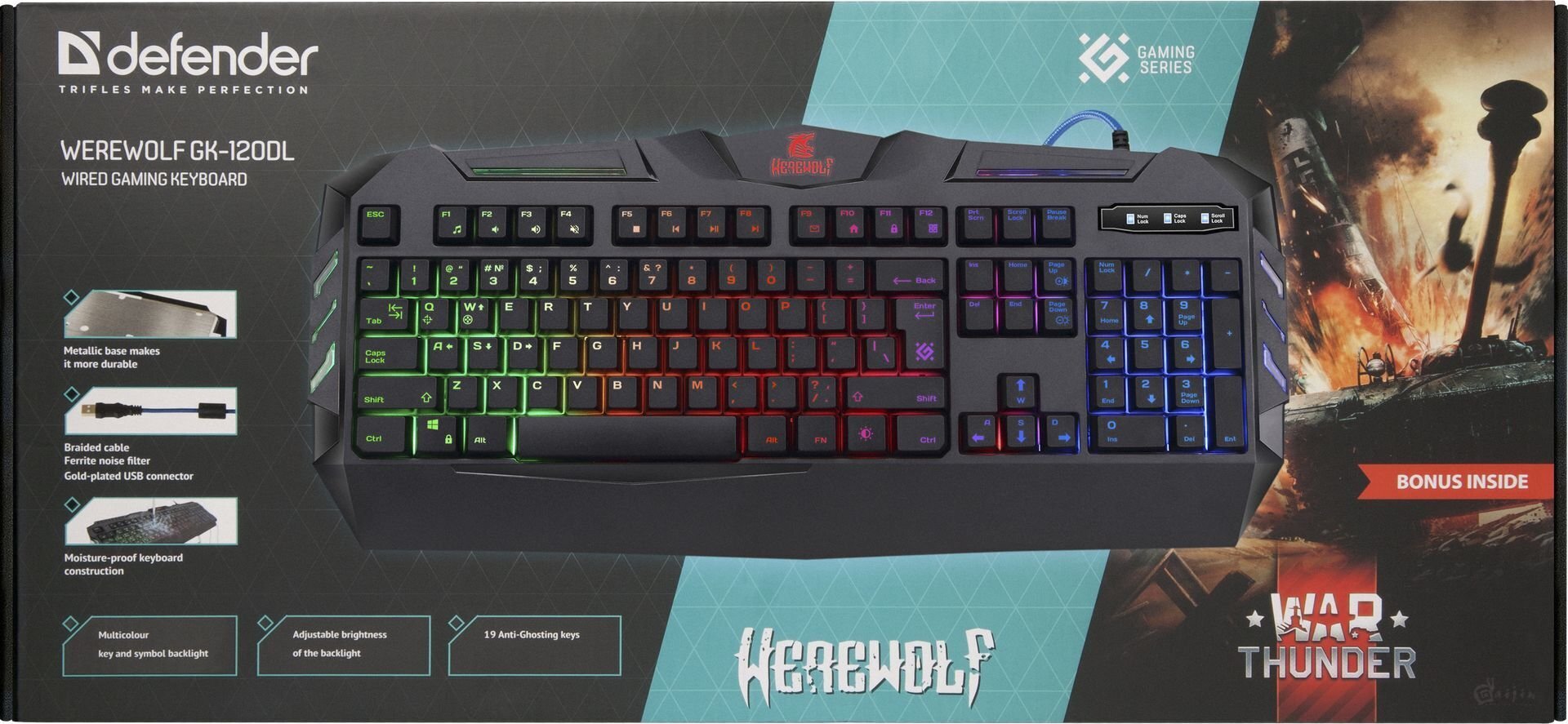 Defender Werewolf GK-120DL цена и информация | Klaviatuurid | hansapost.ee