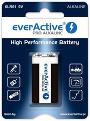 everActive Pro Alkaline 6LR61 9V patarei, 1 tk. hind ja info | Patareid | hansapost.ee