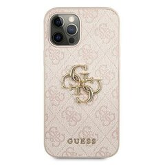 Guess GUHCP12M4GMGPI, sobib iPhone 12/12 Pro, roosa hind ja info | Telefonide kaitsekaaned ja -ümbrised | hansapost.ee