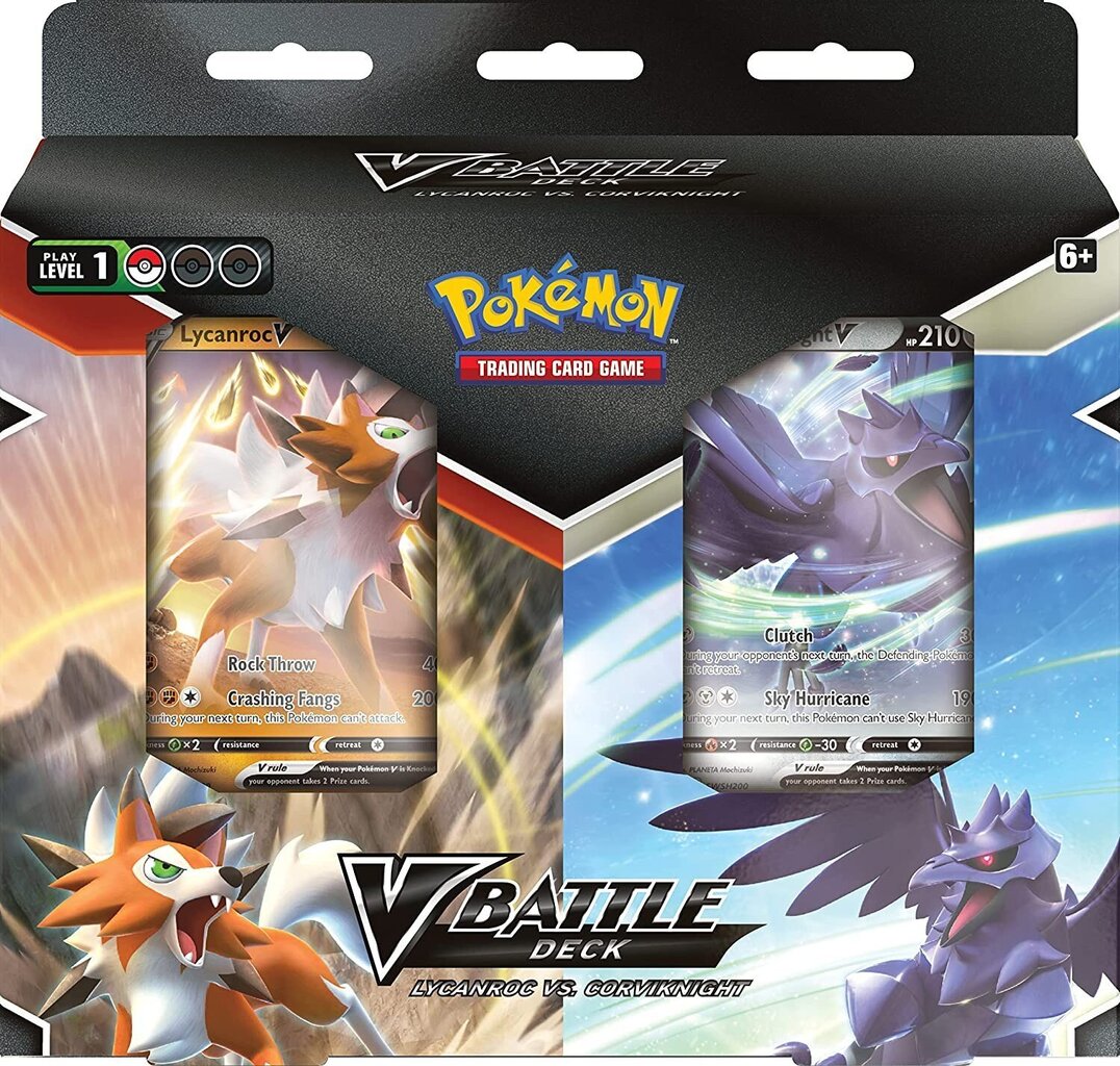 Карточная игра Pokemon TCG - Lycanroc vs. Corviknight V Battle Deck Bundle  цена | hansapost.ee