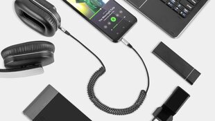 Провод Rebel Audio AUX 3.5 мм -> 3.5 мм, 1 м, черный цена и информация | Кабели и провода | hansapost.ee
