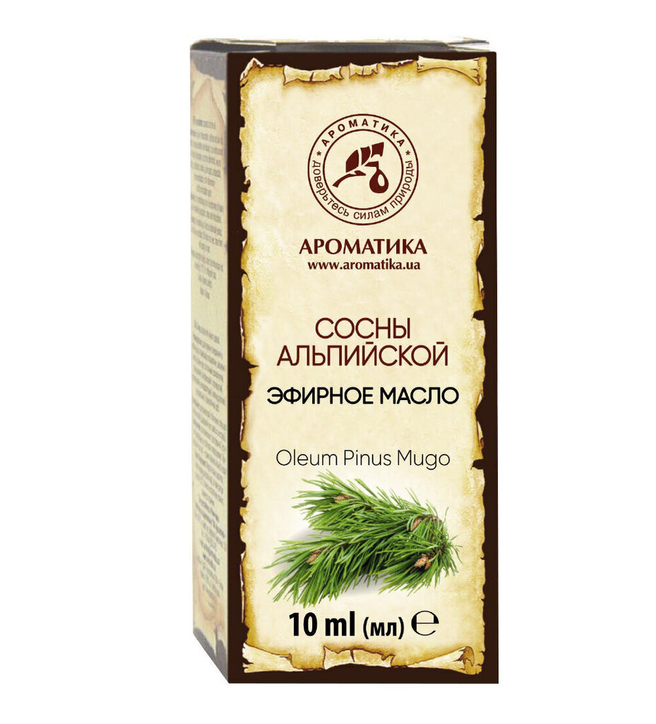 Alpi männi naturaalne eeterlik õli Aromatika, 10 ml hind ja info | Kosmeetilsed ja eeterlikud õlid | hansapost.ee