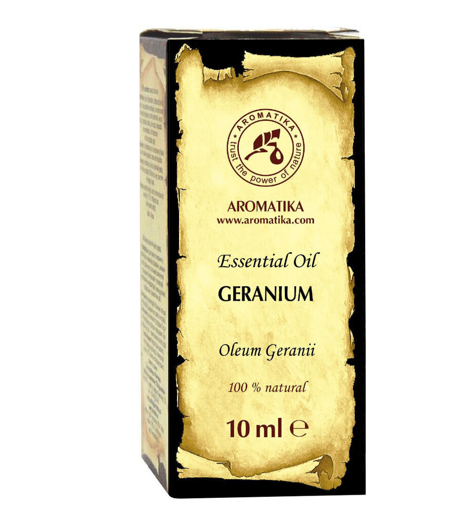 Pelargoonia eeterlik õli Aromatika, 10 ml hind ja info | Kosmeetilsed ja eeterlikud õlid | hansapost.ee