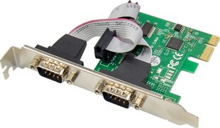 Kontroler ProXtend PCIe 2.0 x1 - 2x DB9 RS-232 (PX-SP-55009) hind ja info | Regulaatorid | hansapost.ee