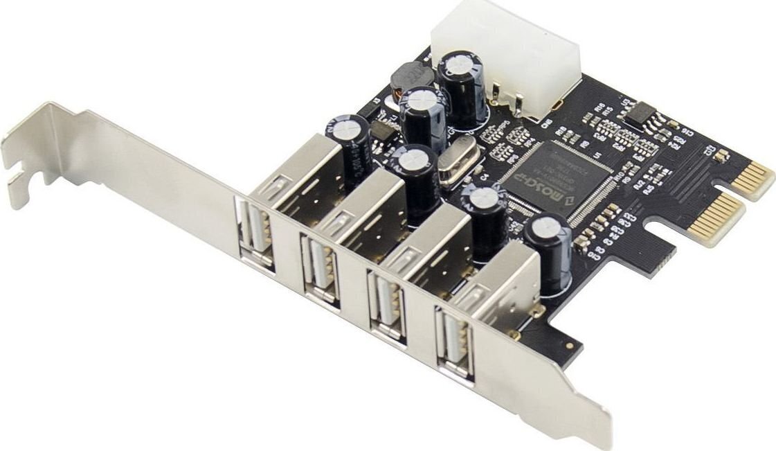 Kontroler ProXtend PCIe 2.0 x1 - 4x USB 2.0 (PX-UC-86250) цена и информация | Regulaatorid | hansapost.ee