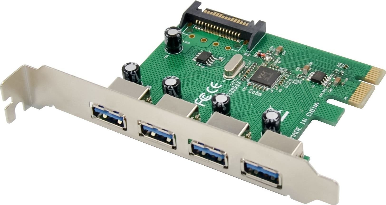 Kontroler ProXtend PCIe 2.0 x1 - 4x USB 3.0 (PX-UC-86260) цена и информация | Regulaatorid | hansapost.ee