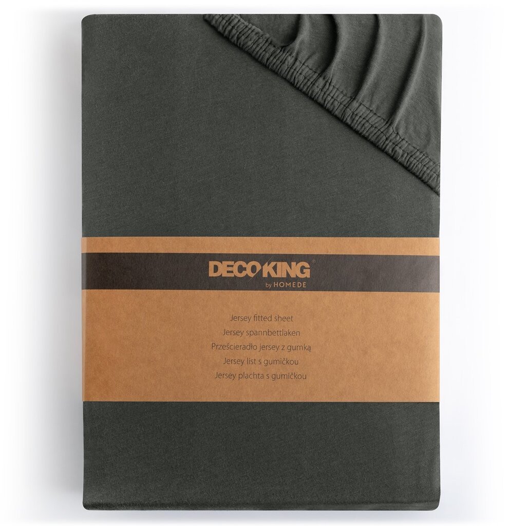 Kummiga voodilina DecoKing jersey Amber Dimgray, 140x200 cm цена и информация | Voodilinad | hansapost.ee