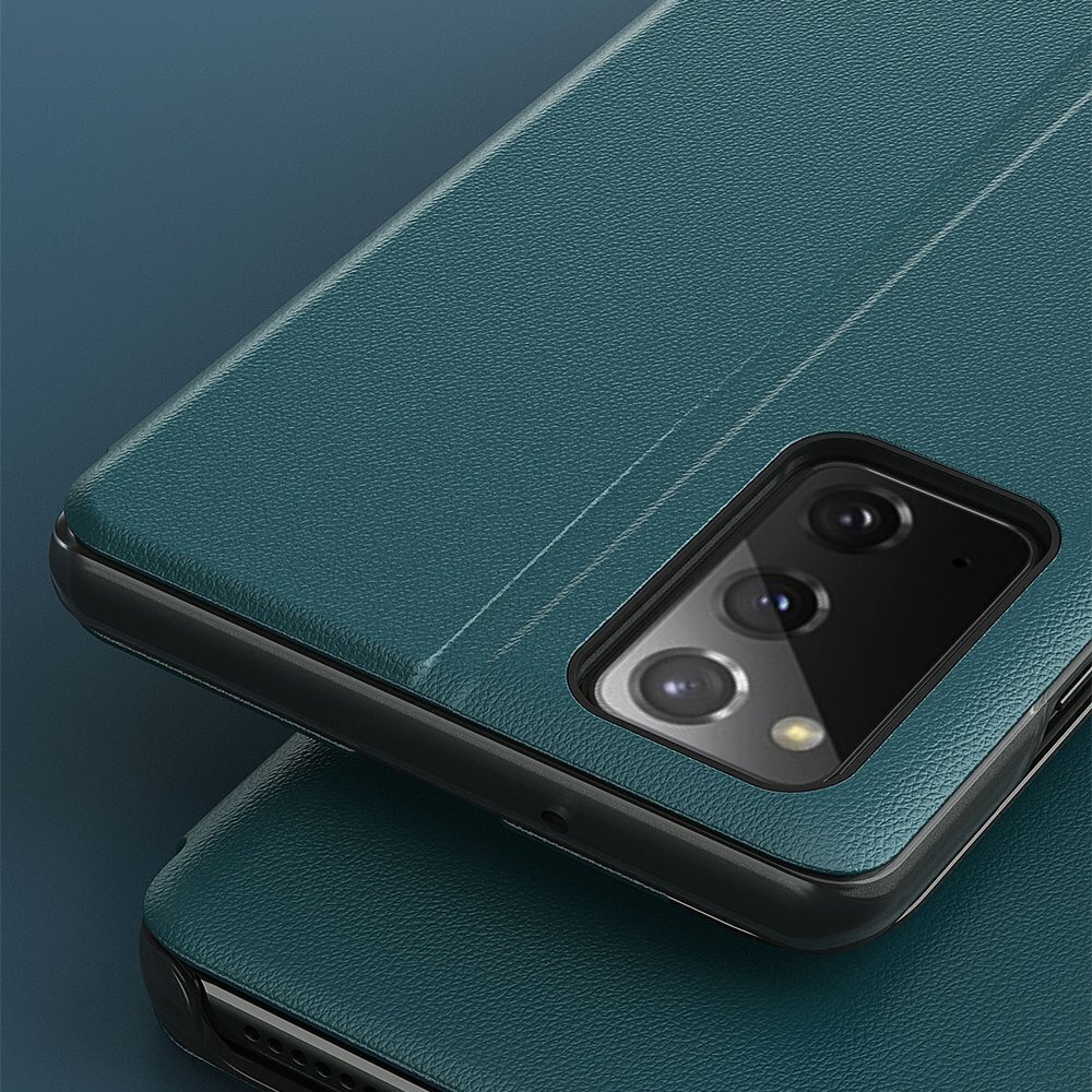 Telefoniümbris Eco Leather View Samsung Galaxy A12, sinine цена и информация | Telefonide kaitsekaaned ja -ümbrised | hansapost.ee