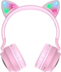 Беспроводные Наушники для детей Bluetooth HOCO Che weak Cat kids earphones W27 розовые серые цена и информация | Наушники | hansapost.ee