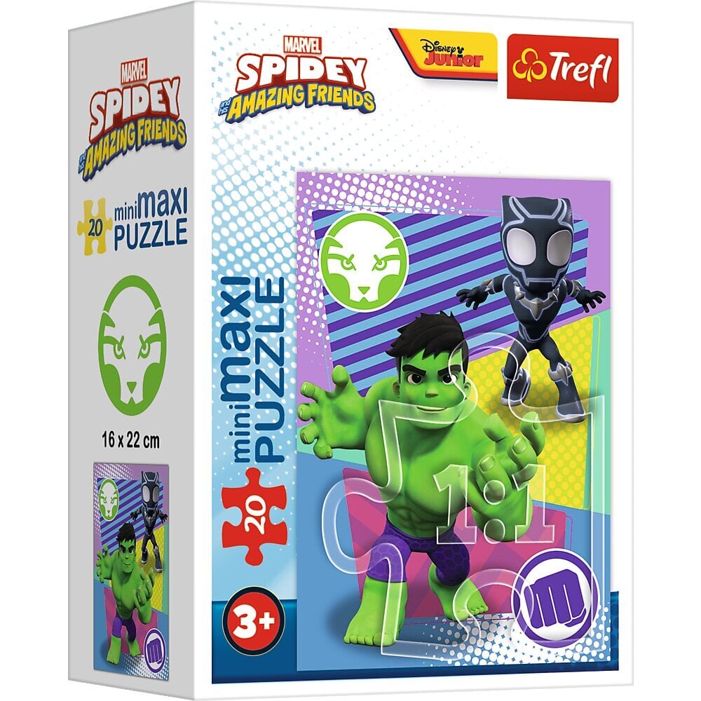 TREFL SPIDER-MAN Mini Maxi pusle Spidey, 20 osa hind ja info | Pusled lastele ja täiskasvanutele | hansapost.ee