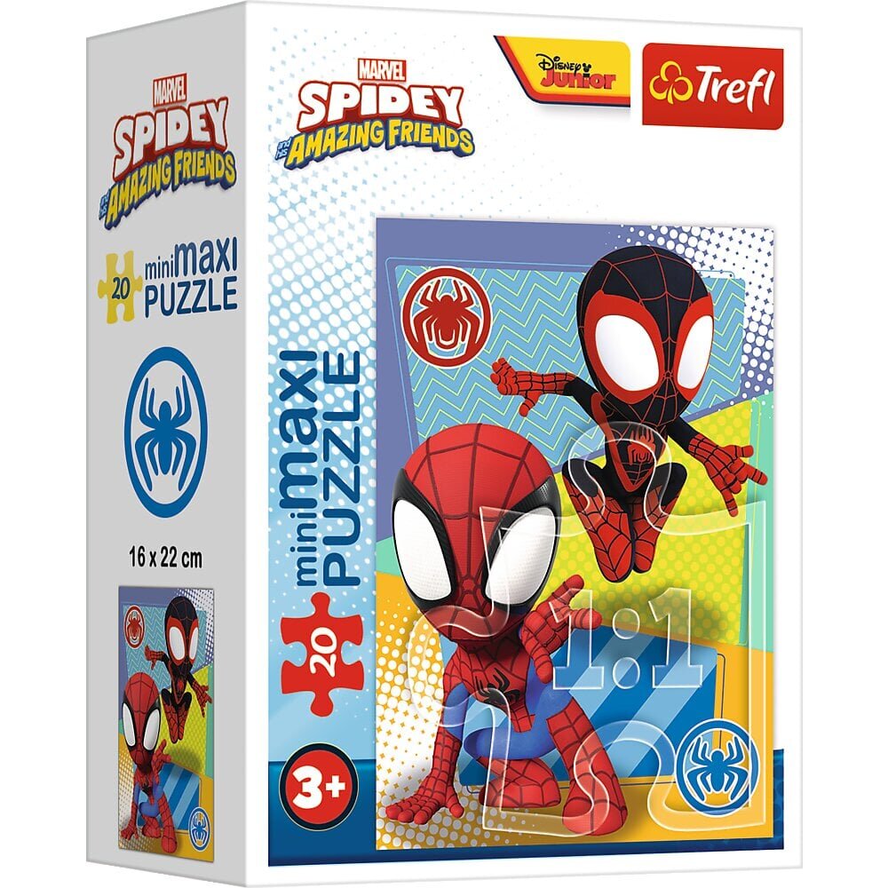 TREFL SPIDER-MAN Mini Maxi pusle Spidey, 20 osa цена и информация | Pusled lastele ja täiskasvanutele | hansapost.ee