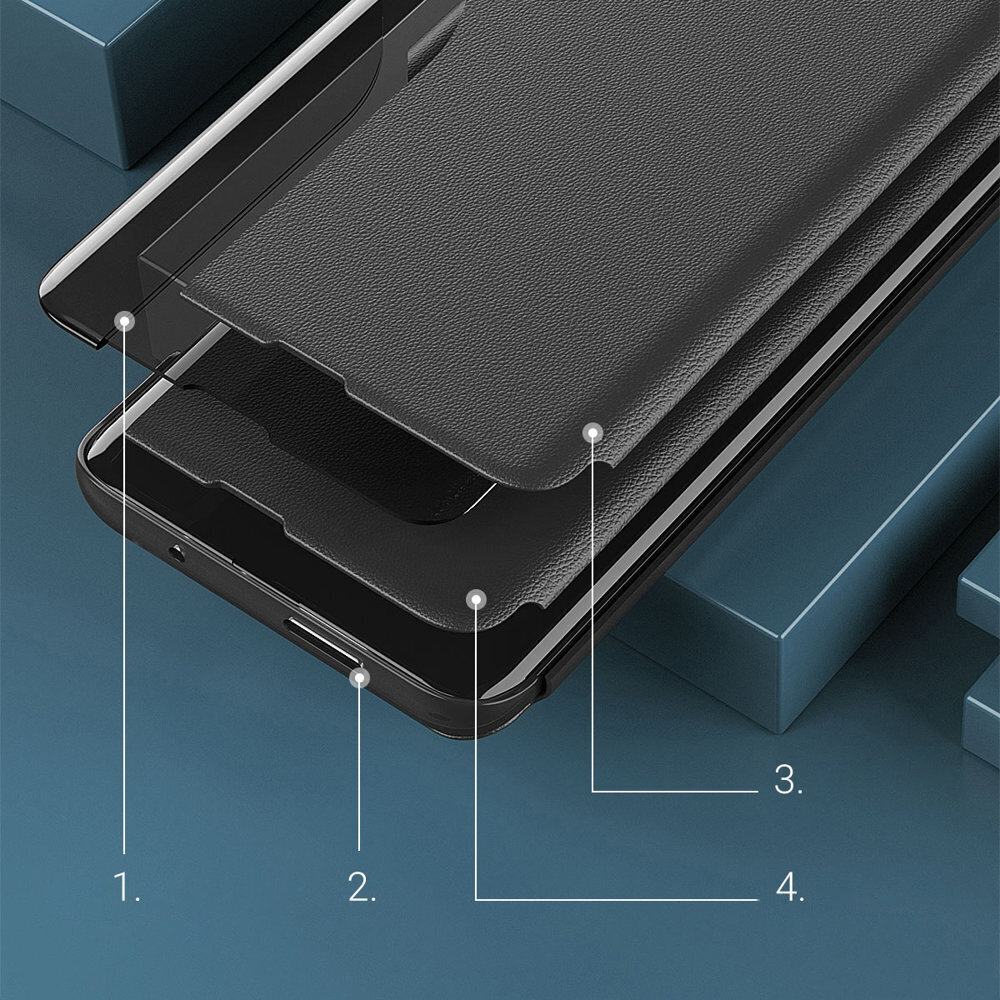 Telefoniümbris Eco Leather View Xiaomi Poco X4 NFC 5G, sinine цена и информация | Telefonide kaitsekaaned ja -ümbrised | hansapost.ee