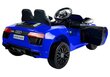 Elektriline sportauto lastele Audi R8 Spyder, sinine цена и информация | Laste elektriautod | hansapost.ee