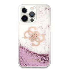 GUHCP13XLG4GPI Guess TPU Big 4G Liquid Glitter Pink Case for iPhone 13 Pro Max Transparent цена и информация | Чехлы для телефонов | hansapost.ee