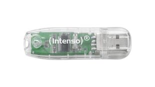 USB2 накопитель памяти Intenso 3502480, 32 ГБ, прозрачный цена и информация | USB накопители | hansapost.ee