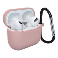 Мягкий силиконовый чехол для наушников Apple AirPods 3 + клип-крючок розовый, чехол D цена и информация | Аксессуары для наушников | hansapost.ee